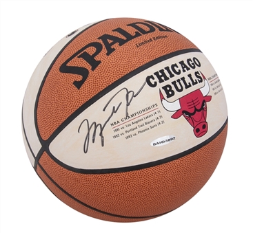 Michael Jordan Signed Spalding Chicago Bulls Franchise Basketball (UDA)